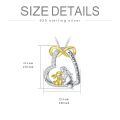 wholesale 925 Sterling Silver Infinity Heart Rabbit Love Pendant Necklace Gift for Women Girl's Jewelry Mothers' Day Birthday Present-0-4