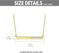 wholesale 14K Yellow Gold Cubic Zirconia Bar Pendant Necklace for Women-0-9