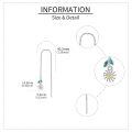 wholesale 925 Sterling Silver Daisy Threader Drop Earrings with Enamel Leaves and Gold Accents-0-4