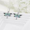 wholesale 925 Sterling Silver Enamel Dragonfly Drop Earrings Gift for Her-0-1