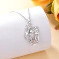 wholesale 925 Sterling Silver Anatomical Heart with Family Design Pendant Necklace-0-1