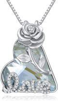 wholesale 925 Sterling Silver Love Pendant w/ Green Amethyst & White Topaz Crystals-0-0