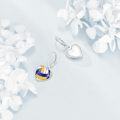 wholesale 925 Sterling Silver Volleyball Heart-Shaped Sports Themed Leverback Earrings - Gifts for Women-0-3