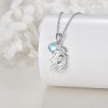 wholesale 925 Sterling Silver Moonstone Mermaid Tail Pendant Necklace - Ocean Jewelry-0-3