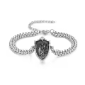 TOUPOP Sterling Silver St Michael Bracelet Religious Protection Jewelry-0-0