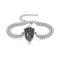 TOUPOP Sterling Silver St Michael Bracelet Religious Protection Jewelry-0-0