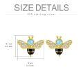 TOUPOP 925 Sterling Silver Cute Animal Stud Earrings Butterfly Bee Dinosaur-0-3