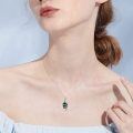 wholesale 925 Sterling Silver Serpent Pendant Green Gemstone-0-1