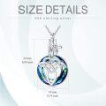 wholesale S925 Sterling Silver Blue Crystal Snow Lotus Celtic Knot Cremation Urn Necklace for Ashes Memorial Jewelry-0-3