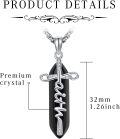 wholesale 925 Sterling Silver Black Onyx Cross Faith Pendant Christian  for Women Men-0-5