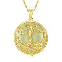 wholesale 925 Sterling Silver Tree Of Life Pendant Necklace Wholesale With Green Gemstone-Celtic Tree of Life