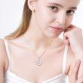 wholesale 925 Sterling Silver Round Circle Graduation Cap Pendant Necklace for Women-0-1