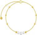 wholesale 14k Solid Gold Dainty Pearl/Leaf Bracelet for Women Anniversary  for Wife/Mom 8.1inch-0-0