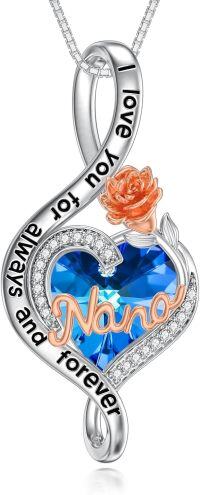 wholesale Mothers Day Gifts For Mom Mom Necklace With Crystal Birthday Jewelry Gifts Mother Day's Gift For Mom Wife Grandma From Daughter Son Husband 'i Love You For Always And Forever' (nana) -undefined