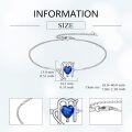 wholesale 925 Sterling Silver Aquarius Zodiac Heart Charm Bracelet s for Women-0-3