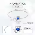 wholesale 925 Sterling Silver Aquarius Zodiac Heart Charm Bracelet s for Women-0-3