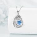 wholesale 925 Sterling Silver Heart Pendant Necklace Wholesale Gold Plated-0-145