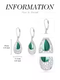 TOUPOP Sterling Silver Gemstone Teardrop Dangle Earrings-0-4
