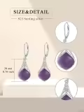 wholesale 925 Sterling Silver Purple Agate Celtic Teardrop Dangle Earrings Wholesale  for Women-0-1