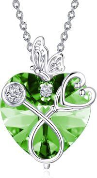 wholesale  Sterling Silver Crystal Butterfly Heart Stethoscope Necklace Nurse Doctor Gift -05-May