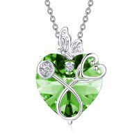 wholesale 925 Sterling Silver Crystal Butterfly Heart Stethoscope Pendant Necklace for Nurses and Doctors Gifts-05-May