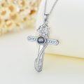 wholesale 925 Sterling Silver 12 Month Birthstone Flower Necklace  Char-0-3