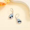 wholesale 925 Sterling Silver Blue Moonstone Butterfly Floral Drop Earrings For Women-0-3