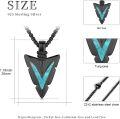 wholesale 925 Sterling Silver Turquoise Arrowhead Pendant Necklace for Men & Women-0-3