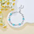 wholesale Sterling Silver 12 Gemstone Infinity Love Birthstone Bracelet Heart Cut Adjustable for Women Mother Daughter Wife-0-4