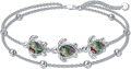 wholesale 925 Sterling Silver Turtle Abalone Shell Layered Anklet for Women's Footwear Accessories Gifts-0-0