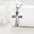 wholesale 925 Sterling Silver Celtic Cross Pendant Necklaces for Men/Women - Religious s (Silver)-0-4