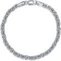 wholesale Sterling Silver Byzantine Chain Bracelet 2 4mm 3 5mm for Men Women Lobster Clasp Italy 6 5 8 -0-0