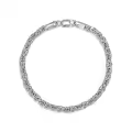 wholesale 925 Sterling Silver Byzantine Chain Bracelet - 2/4 mm & 3/5 mm Widths with Lobster Clasp Made in Italy (Length: 7 8)-0-0