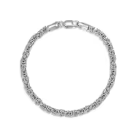 wholesale 925 Sterling Silver Byzantine Chain Bracelet - 2/4 mm & 3/5 mm Widths with Lobster Clasp Made in Italy (Length: 7 8)-6.5 Inches 3.5MM