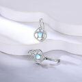 wholesale 925 Sterling Silver Moonstone Turtle Drop Earrings-0-1