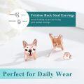 wholesale 925 Sterling Silver French Bulldog Stud Earrings for Women Girls Gifts Minimalist Pet Jewelry -0-1