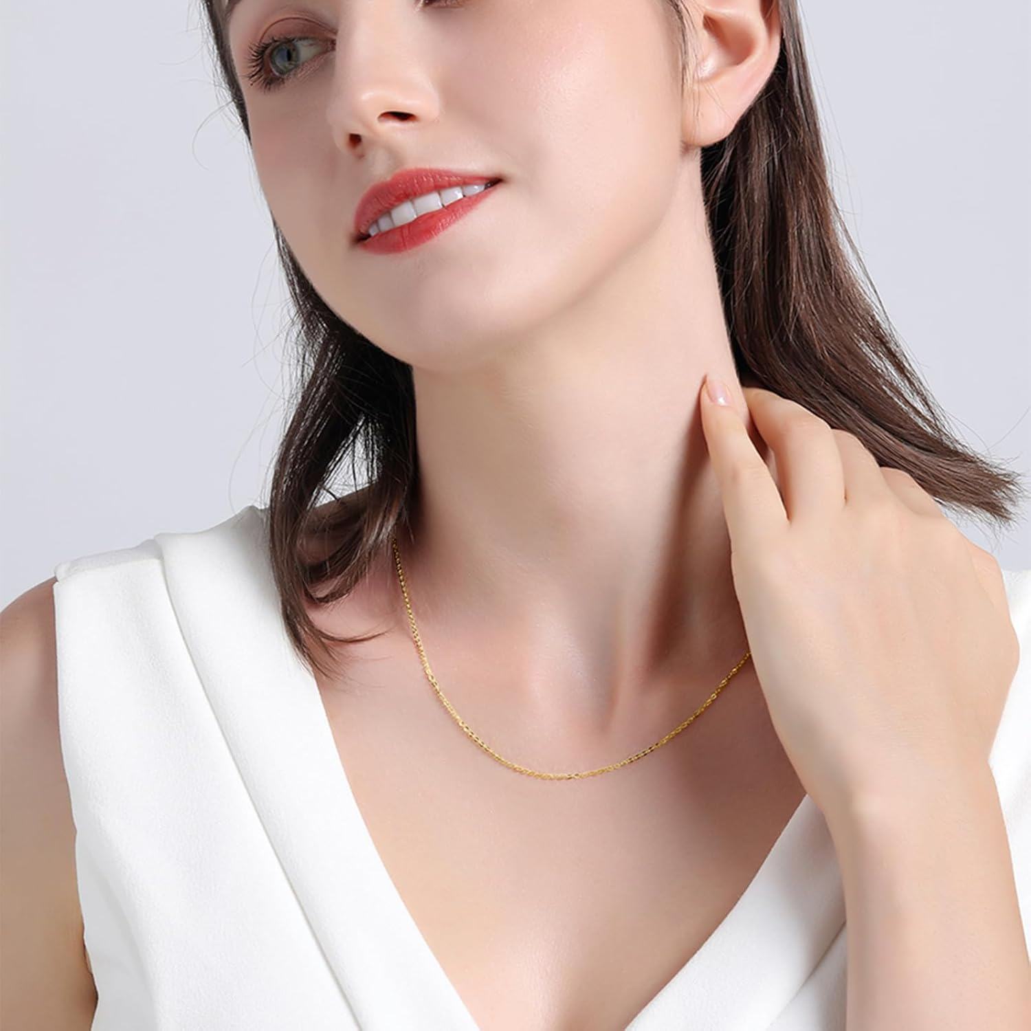 Gold 925 Sterling Silver Rope Cable Chain Necklace 2mm - Length: Choose from (18-34 inches)-0-4