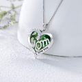 wholesale  14K Gold-Plated Sterling Silver Heart Birthstone Necklace for Mom-0-2