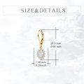 wholesale 14K Gold Flower Shape CZ Dangle Drop Earrings for Women Birthday Gifts-0-3