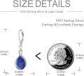 wholesale Sterling Silver Moonstone Larimar Teardrop Earrings Infinity Dangle Gifts-0-7