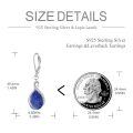 wholesale 925 Sterling Silver Opal Pear-Shaped Drop Earrings with Leverback Hooks for Women Gift Ideas-0-7