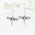 wholesale 925 Sterling Silver Turquoise Dragonfly Drop Earrings for Women-0-1