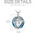 wholesale Sterling Silver Crystal Tree of Life Initial Necklace Mother s Day Gift - Rhodium Plated-0-82
