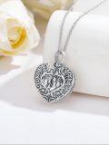 wholesale TOUPOP Heart Urn Necklaces For Ashes 925 Sterling Silver Keepsake Necklace For Ashes Mother Daughter Necklace Always In My Heart Ash Lockets For Cremation Gift For Mom Grandma Women Her -0-1