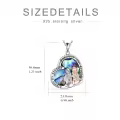 TOUPOP Sterling Silver Heart Pendant Sister Necklace Gift For Women-0-3
