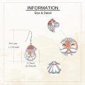 wholesale 925 Sterling Silver Santa Claus Christmas Dangle Earrings Gift for Women-0-3
