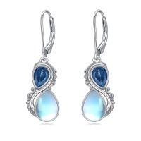 wholesale 925 Sterling Silver Red And Blue Gemstone Earrings-London Blue