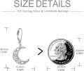 wholesale 925 Sterling Silver Crescent Moon Celtic Knotwork Leverback Drop Earrings-0-3