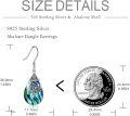 wholesale 925 Sterling Silver Teardrop Abalone Butterfly Tree of Life Dangle Earrings for Women-0-3