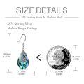 wholesale 925 Sterling Silver Abalone Shell Butterfly Teardrop Drop Earrings For Women-0-3